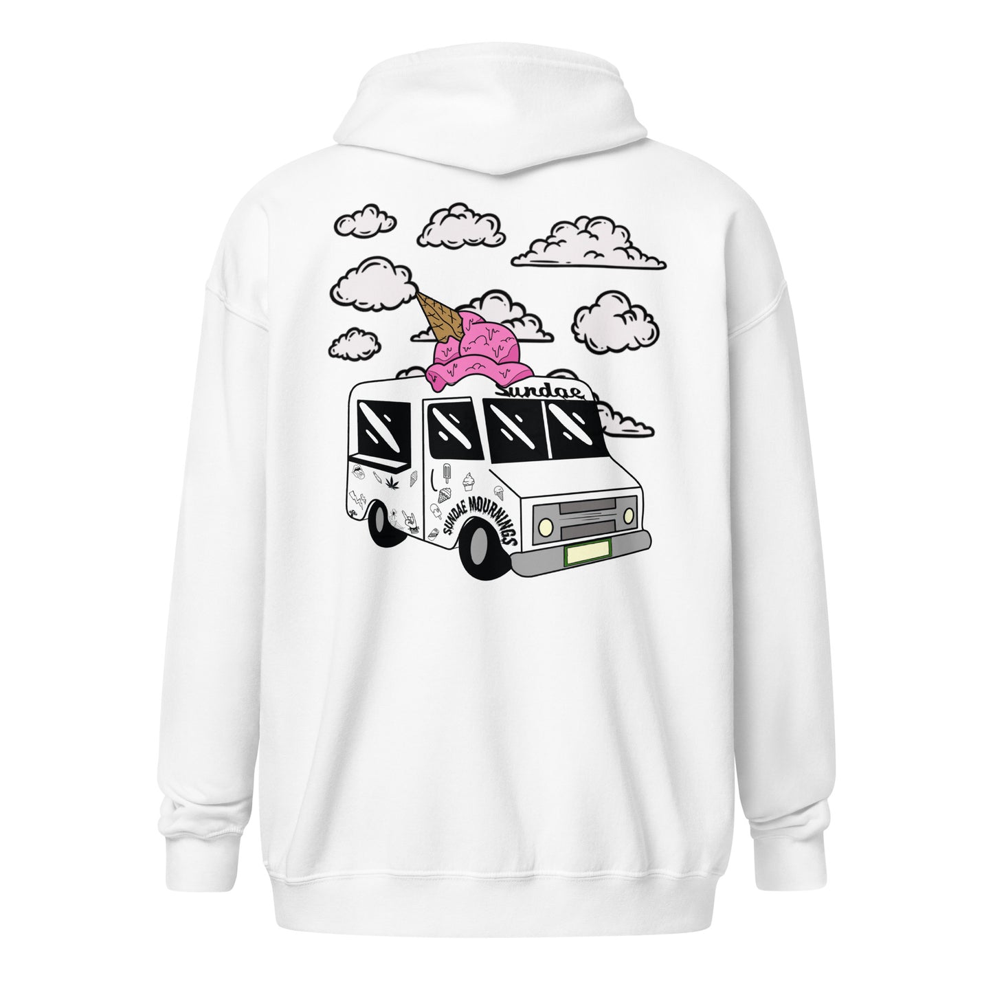 Cookies & Cream Sundae mournings zip up hoodie